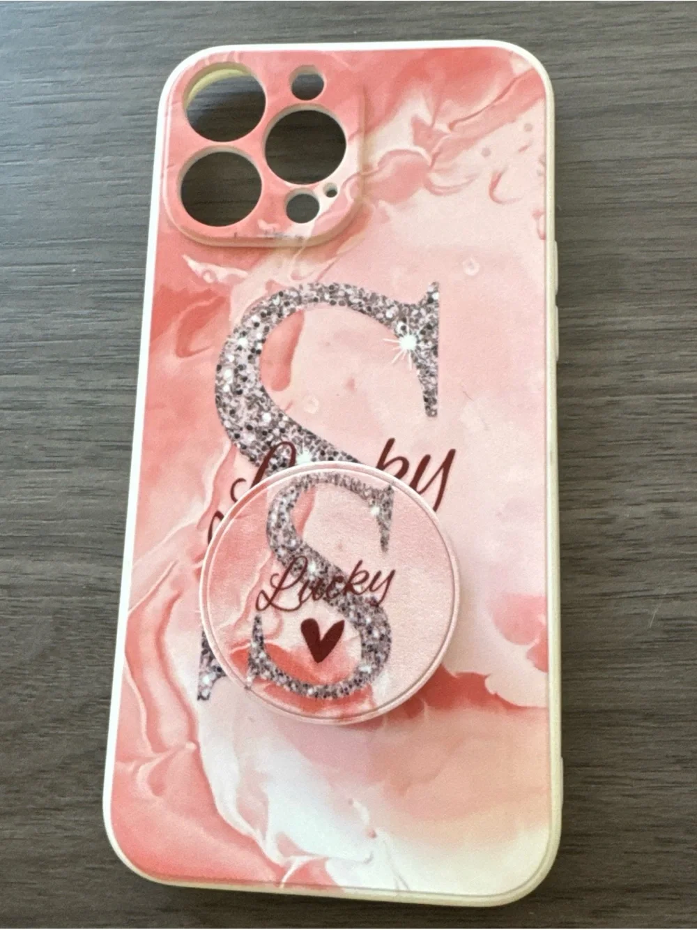 ⭐️Pink Floral Grip Ring Phone Case for iPhone - Elegant Protection